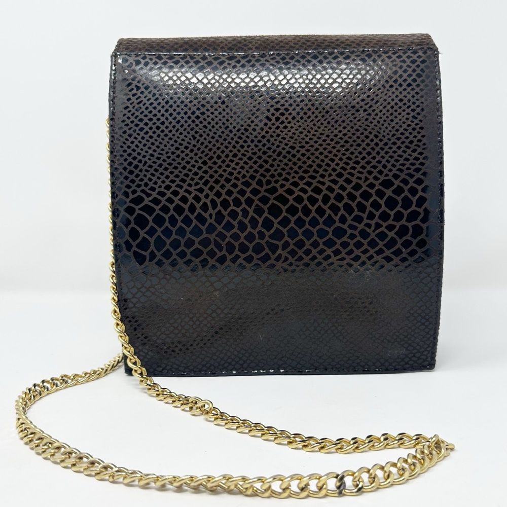 J.RENEE BROWN GOLD CHAIN LION FACE EVENING BAG PURSE - Picture 7 of 12
